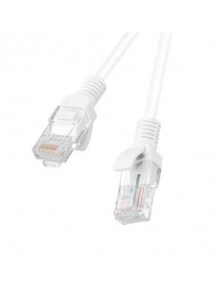 Cable red lanberg latiguillo cat.6 u - utp 1m blanco fluke passed