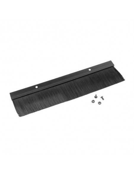 Panel cepillo para entrada cable rack 19 pulgadas negro