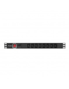 Regleta lanberg 1u 16a rack 19 pulgadas 8x socket iec c13 negro 2m