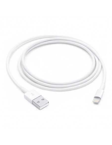 Cable lightning a usb tipo a apple 1m - macho - macho - blanco