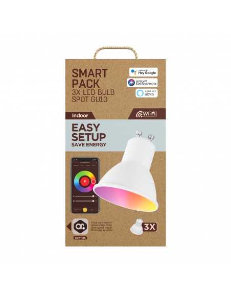 Bombilla muvit io gu10 5.5w rgb pack 3 unidades Bombilla muvit io gu10 5.5w rgb pack 3 unidades