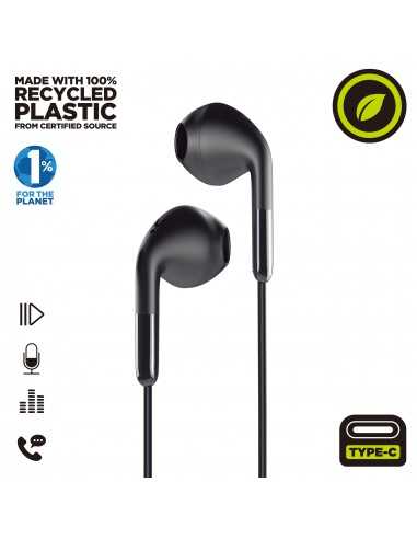 Auriculares muvit e58 usb tipo c negro