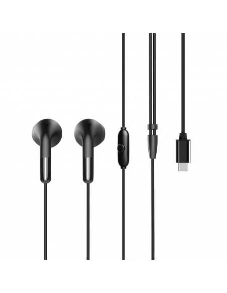 Auriculares muvit e58 usb tipo c negro Auriculares muvit e58 usb tipo c negro