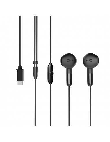 Auriculares muvit e58 usb tipo c negro