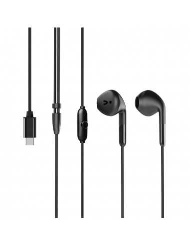 Auriculares muvit e58 usb tipo c negro