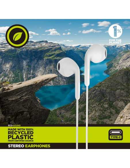 Auriculares muvit e58 usb tipo c blanco Auriculares muvit e58 usb tipo c blanco