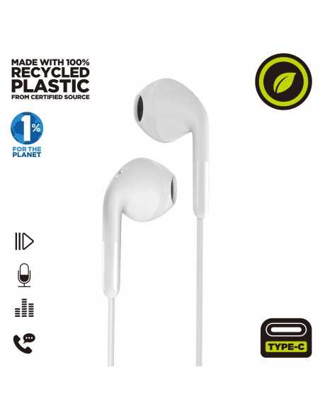 Auriculares muvit e58 usb tipo c blanco Auriculares muvit e58 usb tipo c blanco