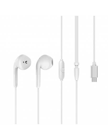 Auriculares muvit e58 usb tipo c blanco Auriculares muvit e58 usb tipo c blanco