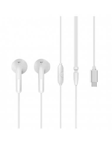 Auriculares muvit e58 usb tipo c blanco