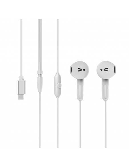 Auriculares muvit e58 usb tipo c blanco Auriculares muvit e58 usb tipo c blanco