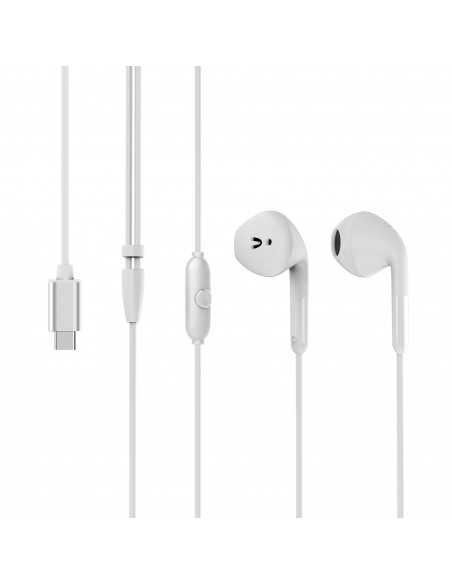 Auriculares muvit e58 usb tipo c blanco Auriculares muvit e58 usb tipo c blanco
