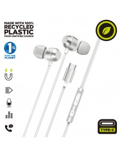 Auriculares magneticos muvit m32 usb tipo c blanco