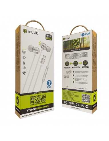 Auriculares magneticos muvit m32 usb tipo c blanco