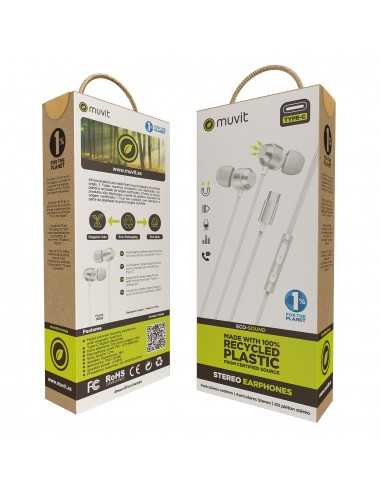 Auriculares magneticos muvit m32 usb tipo c blanco