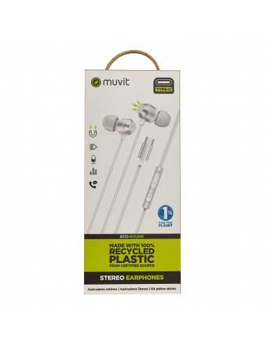 Auriculares magneticos muvit m32 usb tipo c blanco