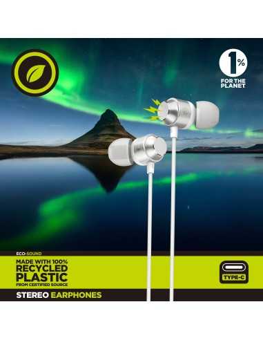 Auriculares magneticos muvit m32 usb tipo c blanco