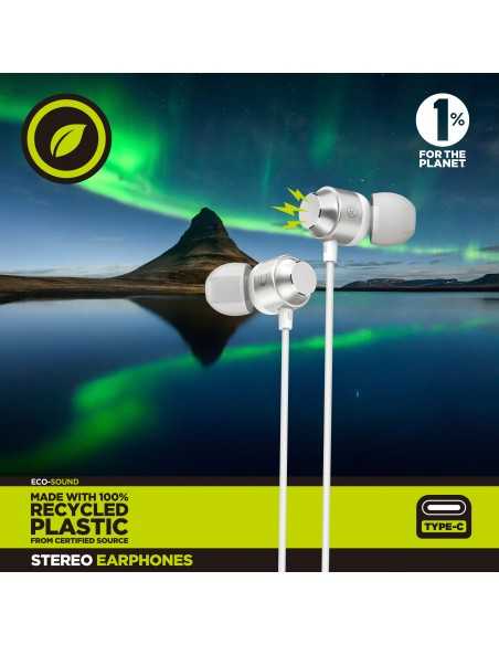Auriculares magneticos muvit m32 usb tipo c blanco Auriculares magneticos muvit m32 usb tipo c blanco