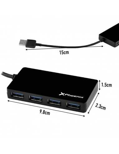 Hub phoenix usb 4 puertos usb 3.0 portatil