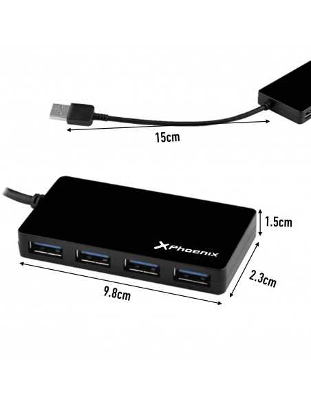 Hub phoenix usb 4 puertos usb 3.0 portatil Hub phoenix usb 4 puertos usb 3.0 portatil