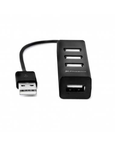 Hub usb portatil phoenix 4 puertos usb 2.0 cable conector usb flexible diseño compacto