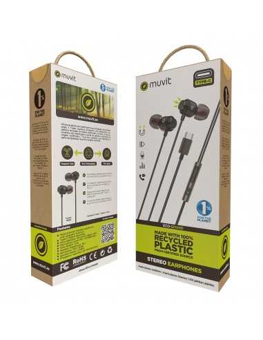Auriculares magneticos muvit m32 usb tipo c negro