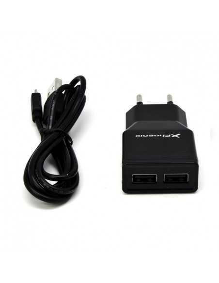 Cargador usb 5v 2 salidas 2a con cable micro usb Cargador usb 5v 2 salidas 2a con cable micro usb