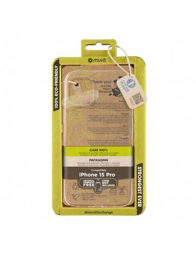 Funda muvit recycletek para apple iphone 15 pro transparente