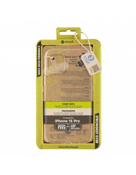 Funda muvit recycletek para apple iphone 15 pro transparente