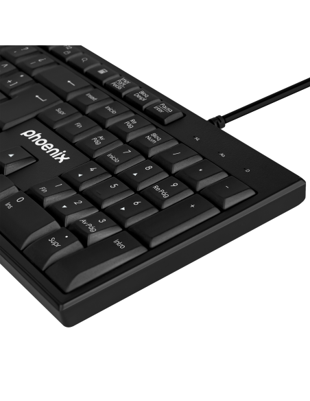 Phoenix k100 teclado multimedia usb negro qwerty oficina Phoenix k100 teclado multimedia usb negro qwerty oficina