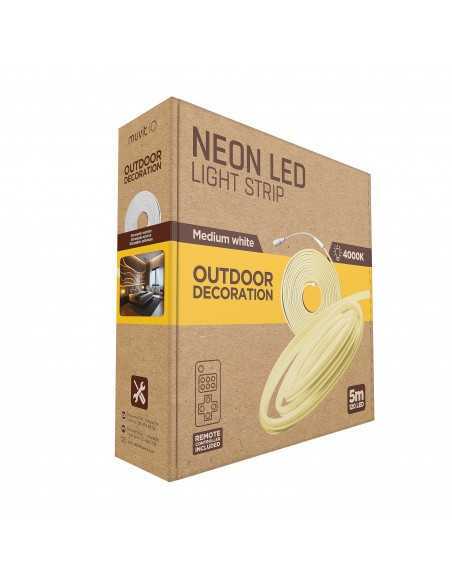 Tira led muvit io neon ip65 4000w 5m blanco medio Tira led muvit io neon ip65 4000w 5m blanco medio