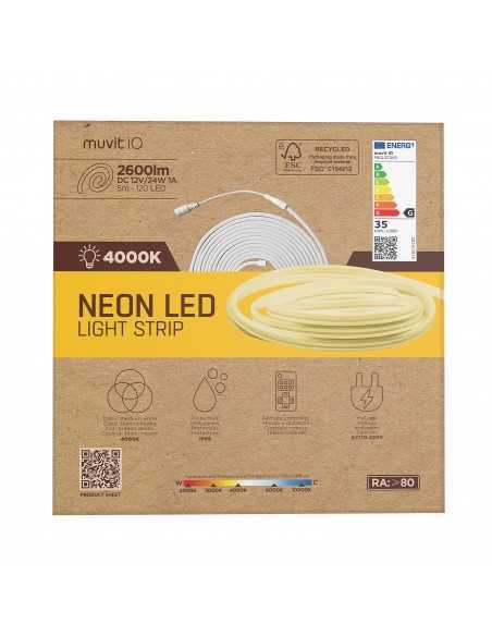 Tira led muvit io neon ip65 4000w 5m blanco medio Tira led muvit io neon ip65 4000w 5m blanco medio