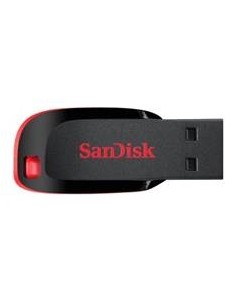 Memoria usb 2.0 sandisk 64gb cruzer blade rojo