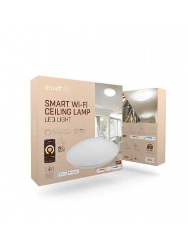 Lampara techo muvit io wifi 18w blanco + cct