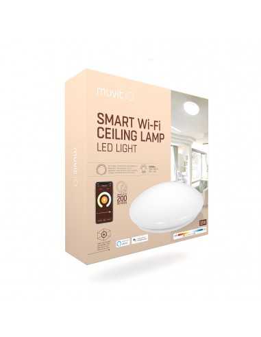 Lampara techo muvit io wifi 18w blanco + cct