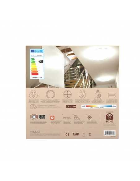 Lampara techo muvit io wifi 18w blanco + cct Lampara techo muvit io wifi 18w blanco + cct