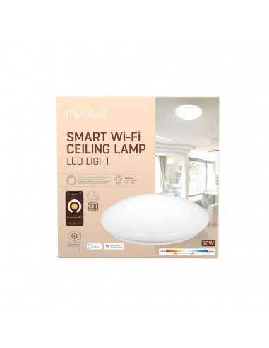Lampara techo muvit io wifi 18w blanco + cct