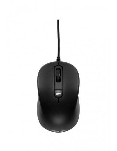 Mu101c ratón asus silencioso con cable y sensor azul
