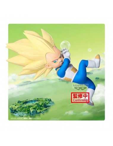 Figura banpresto dragon ball daima super saiyan 3 vegeta mini con panel 13cm
