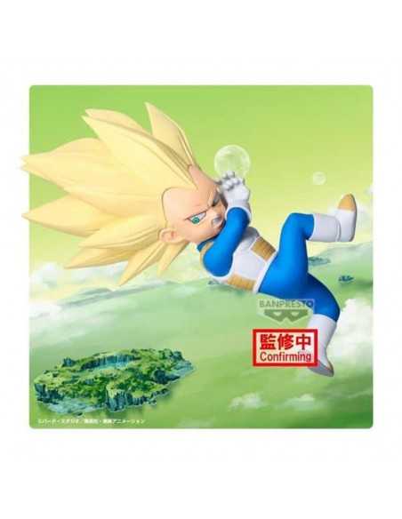 Figura banpresto dragon ball daima super saiyan 3 vegeta mini con panel 13cm