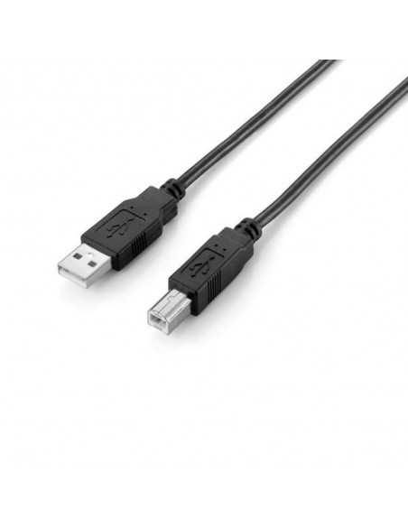Cable usb 2.0 a usb tipo b equip 2m - macho - macho - negro