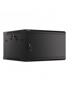 Armario lanberg mural rack 19 pulgadas 6u - 600x600 negro