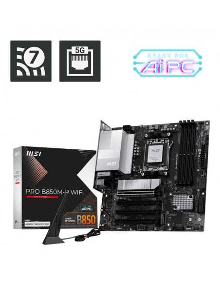 Placa base msi pro b850m - p wifi am5 matx - 4x ddr5