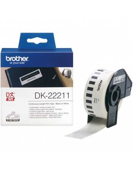 Etiquetas cinta continua brother blanca dk22211 29mm