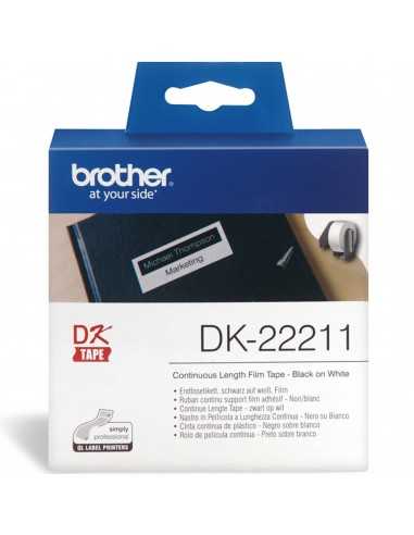 Etiquetas cinta continua brother blanca dk22211 29mm
