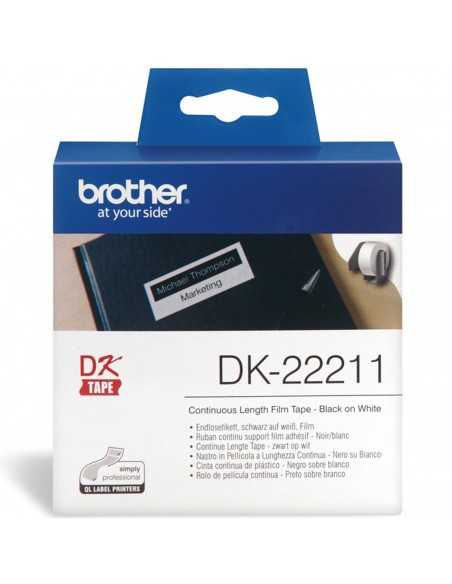 Etiquetas cinta continua brother blanca dk22211 29mm