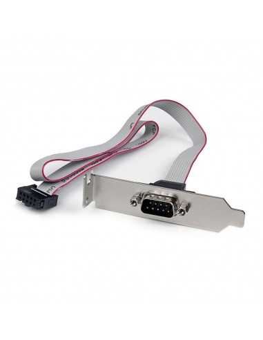 Adaptador startech header cabezal bracket serie serial rs232 a idc placa base perfil bajo 40cm