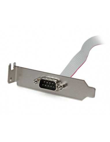 Adaptador startech header cabezal bracket serie serial rs232 a idc placa base perfil bajo 40cm