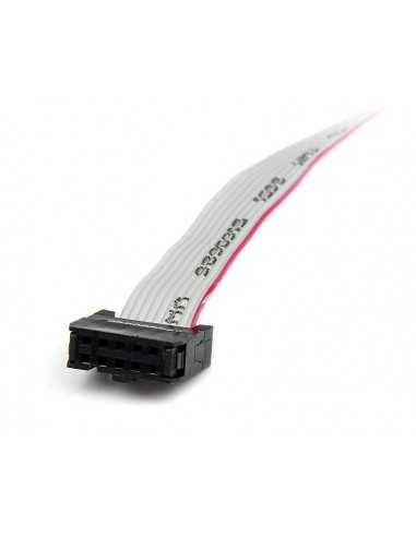 Adaptador startech header cabezal bracket serie serial rs232 a idc placa base perfil bajo 40cm