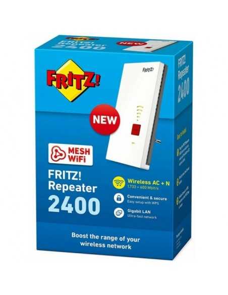 Repetidor wifi - extensor de cobertura fritz! 2400mbps - mesh - lan gigabit - bajo consumo - wps Repetidor wifi - extensor de cobertura fritz! 2400mbps - mesh - lan gigabit - bajo consumo - wps