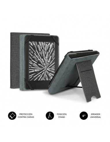 Funda subblim clever ebook case 6 pulgadas stand case gris